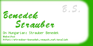 benedek strauber business card